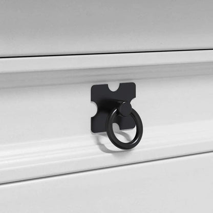 Tavolino con cassetto Bianco 50 x 50 x 50 cm Pino massello