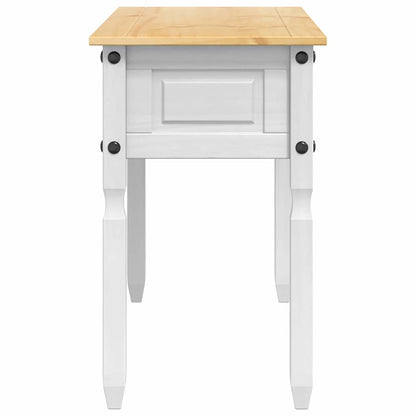 Tavolino con cassetto Bianco 115 x 46 x 73 cm Pino massello