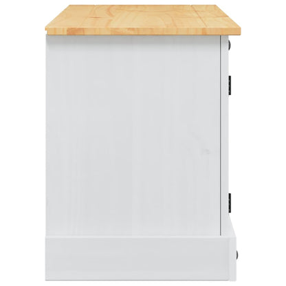 Mobile TV Corona Bianco 100 x 40 x 52 cm Pino massello