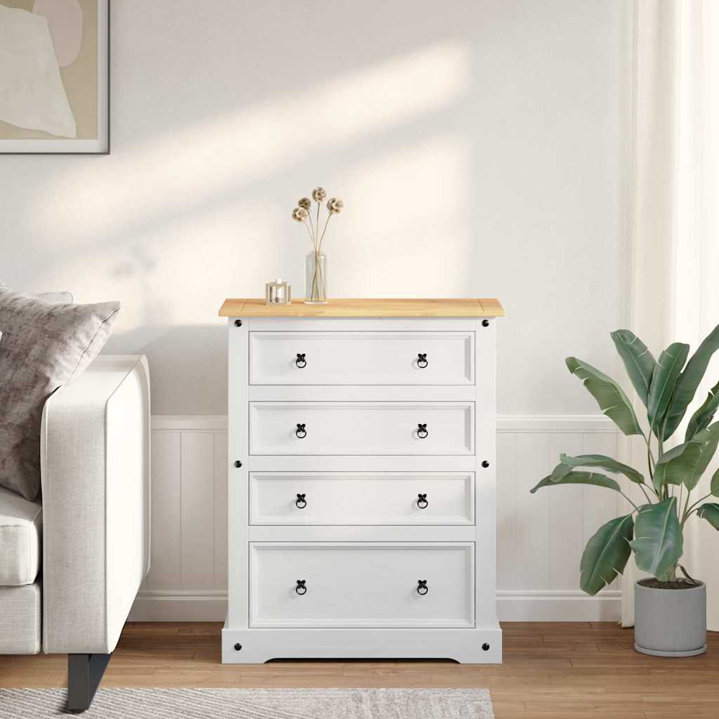 Cassapanche di stoccaggio Corona Bianco 92 x 48 x 114 cm