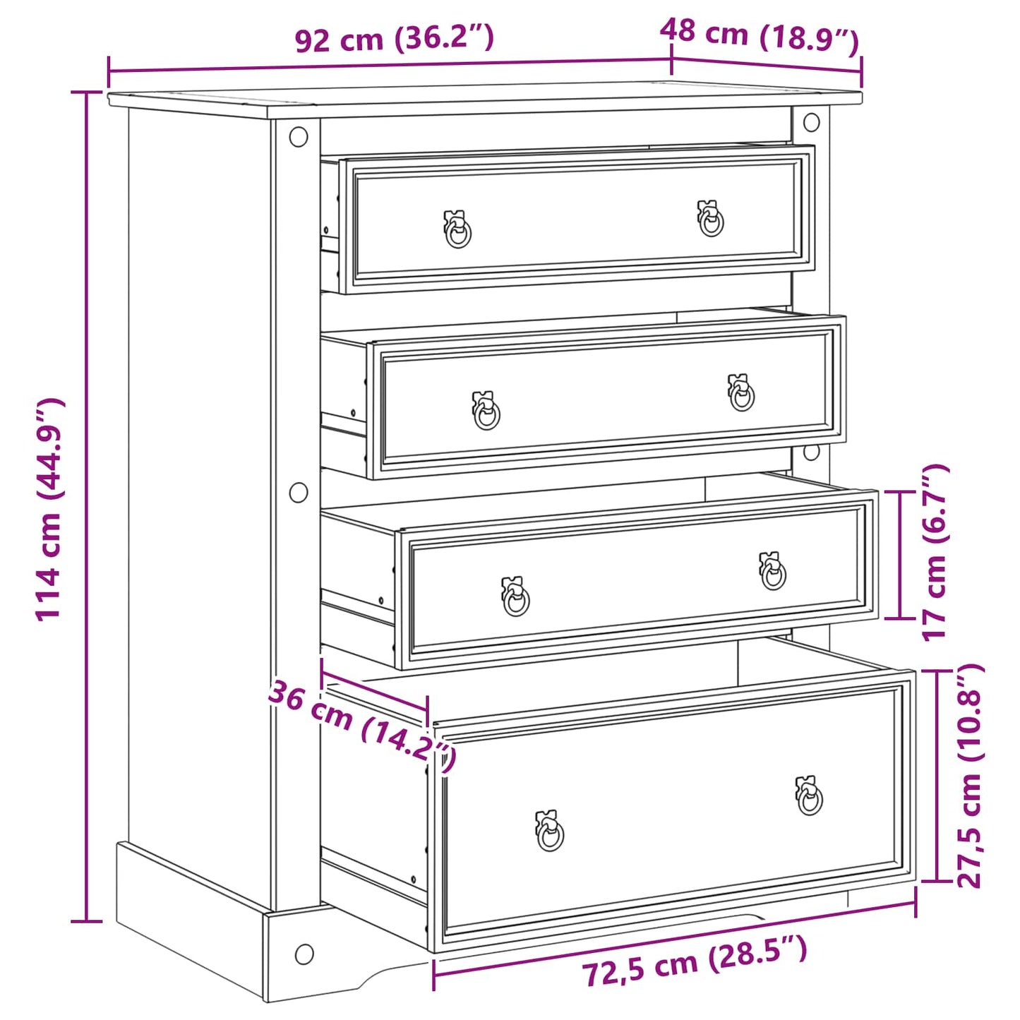 Cassapanche di stoccaggio Corona Bianco 92 x 48 x 114 cm | homemem39
