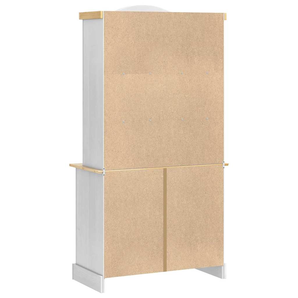 Credenza con cassetto Bianco 100 x 48,5 x 179 cm Pino massello