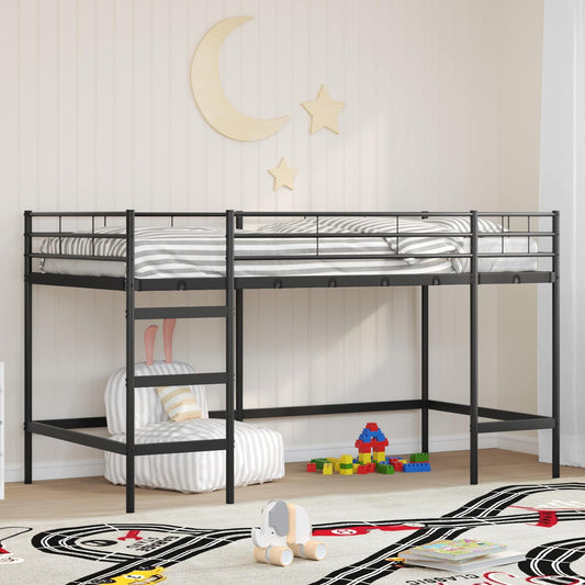 Struttura del letto loft per bambini Nero 79,5 x 200 cm