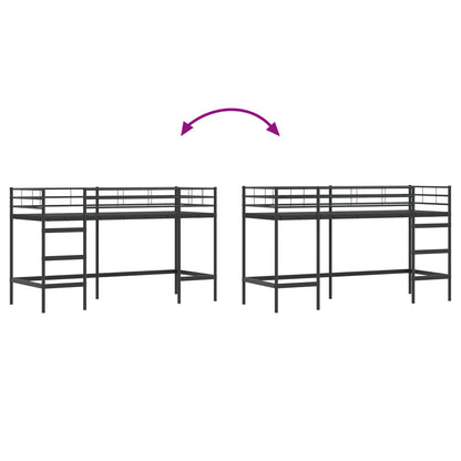 Struttura del letto loft per bambini Nero 90 x 190 cm