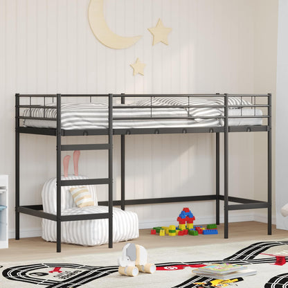 Struttura del letto loft per bambini Nero 99,5 x 190 cm