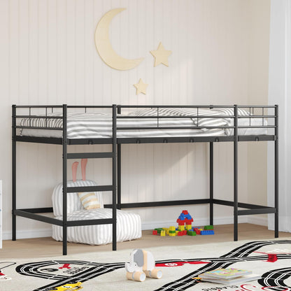 Struttura del letto loft per bambini Nero 107 x 200 cm
