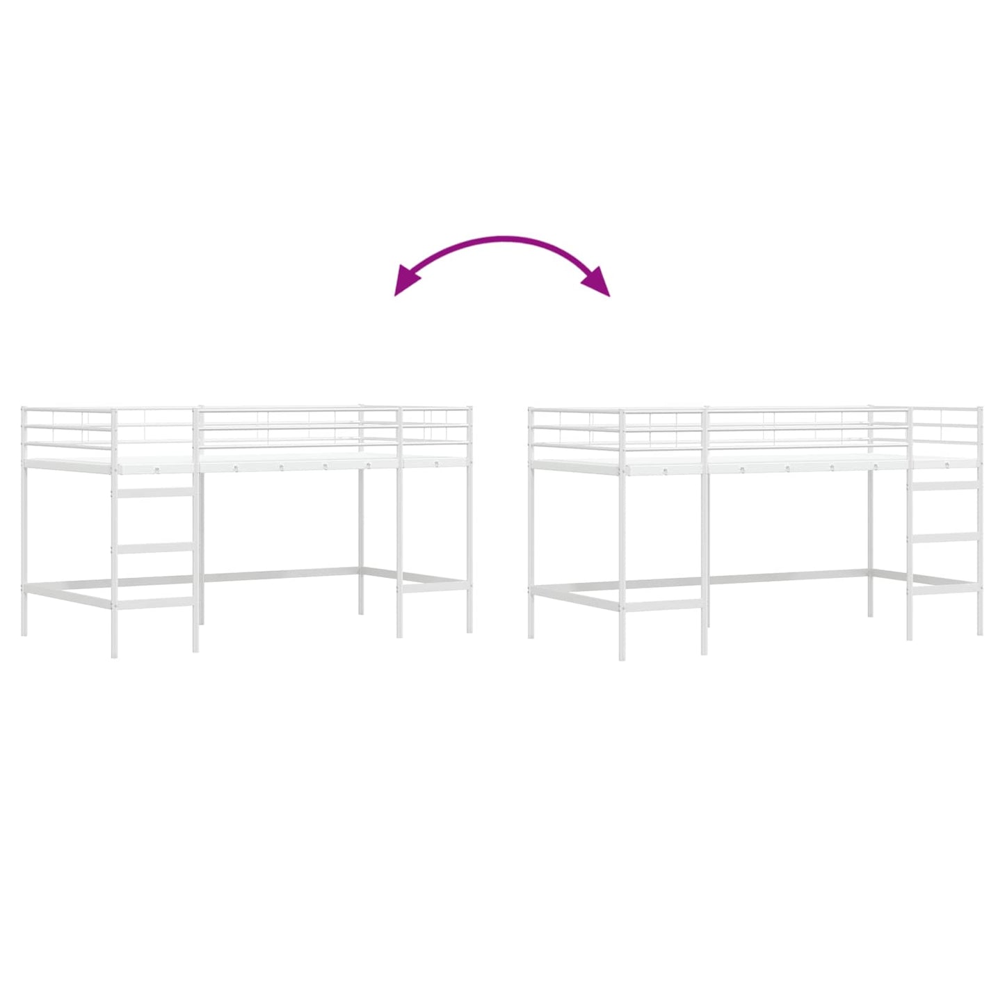 Struttura del letto loft per bambini Bianco 79,5 x 200 cm