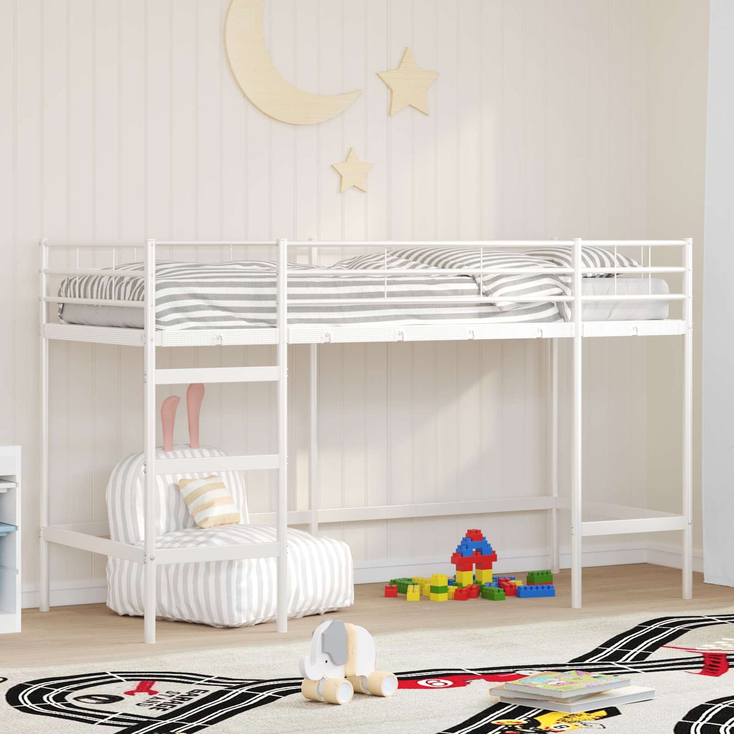 Struttura del letto loft per bambini Bianco 90 x 190 cm