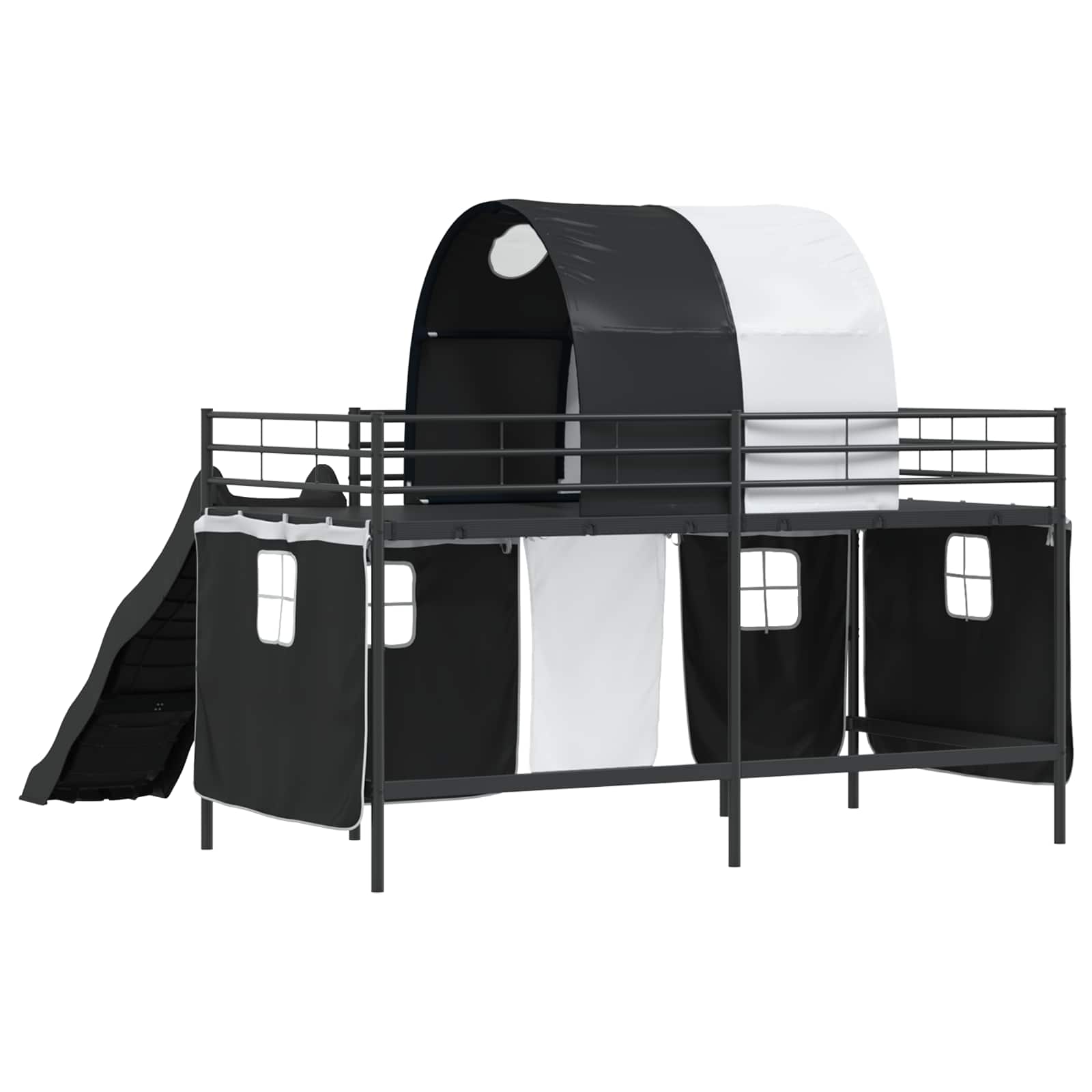 Struttura del letto loft per bambini Nero 90 x 200 cm Metallo | homemem39
