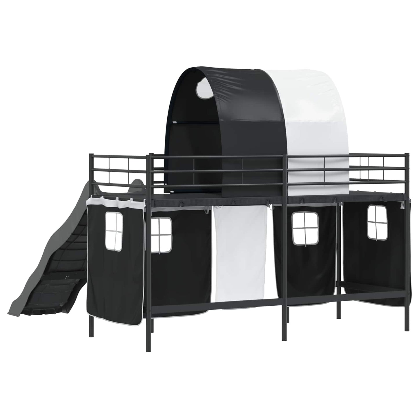 Struttura del letto loft per bambini Nero 100 x 190 cm Metallo | homemem39
