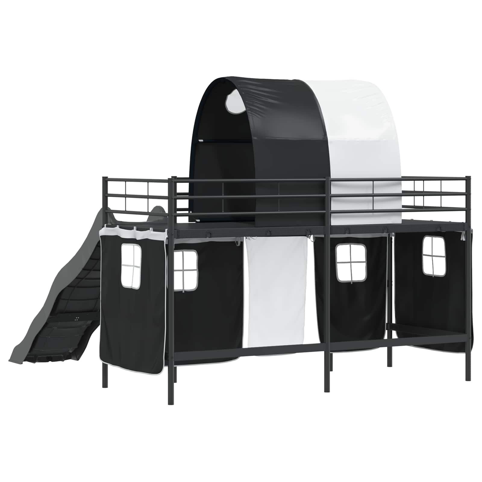 Struttura del letto loft per bambini Nero 100 x 190 cm Metallo | homemem39