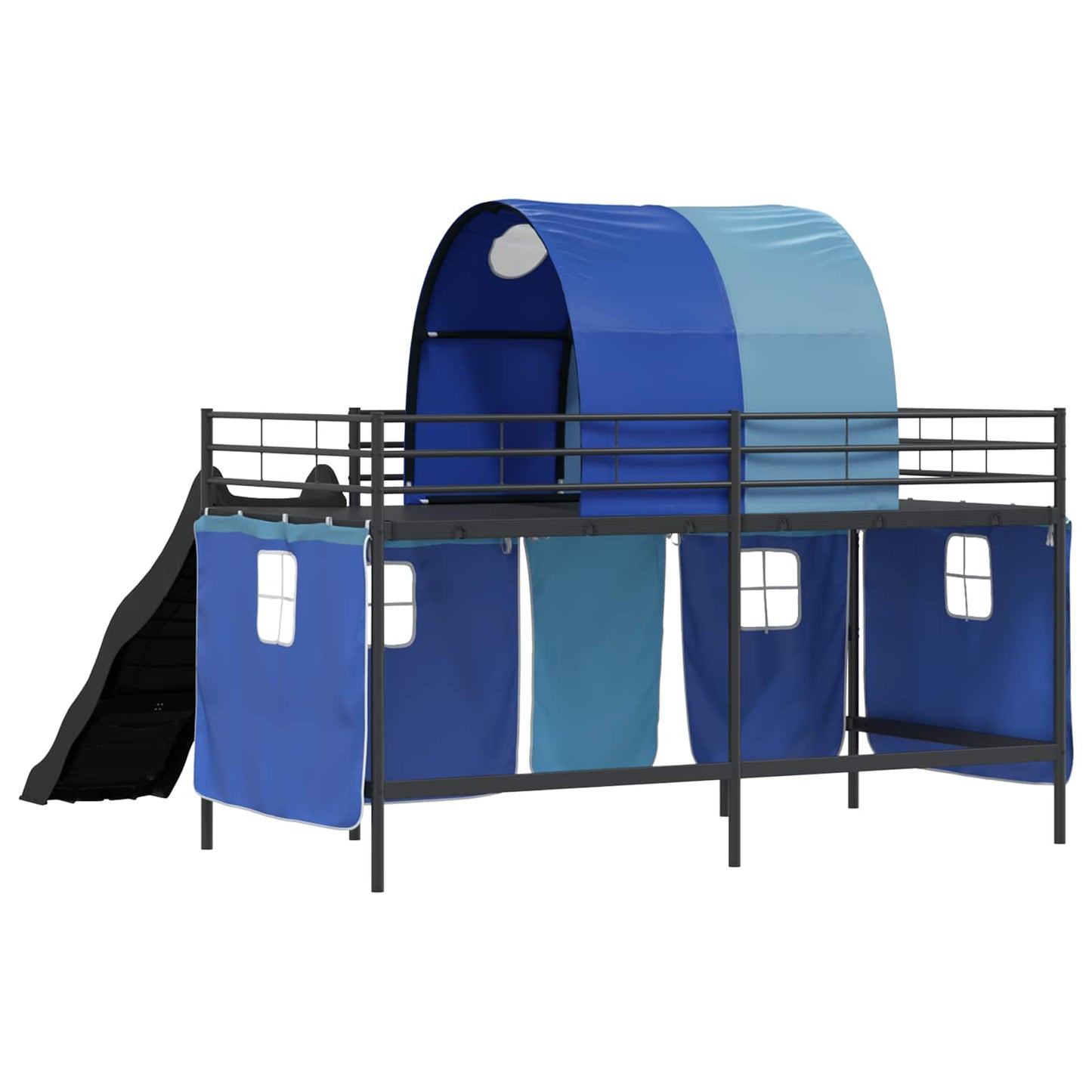 Struttura del letto loft per bambini Nero e Blu 100 x 200 cm | homemem39