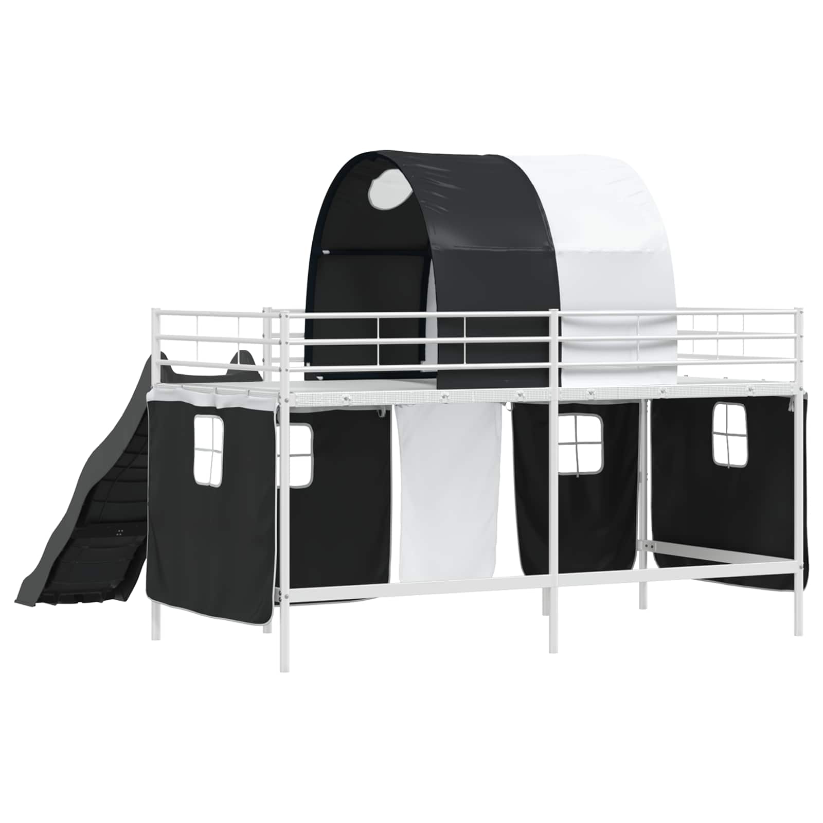 Struttura del letto loft per bambini Bianco e Nero 80 x 200 cm | homemem39