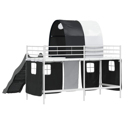 Struttura del letto loft per bambini Bianco e Nero 90 x 190 cm | homemem39