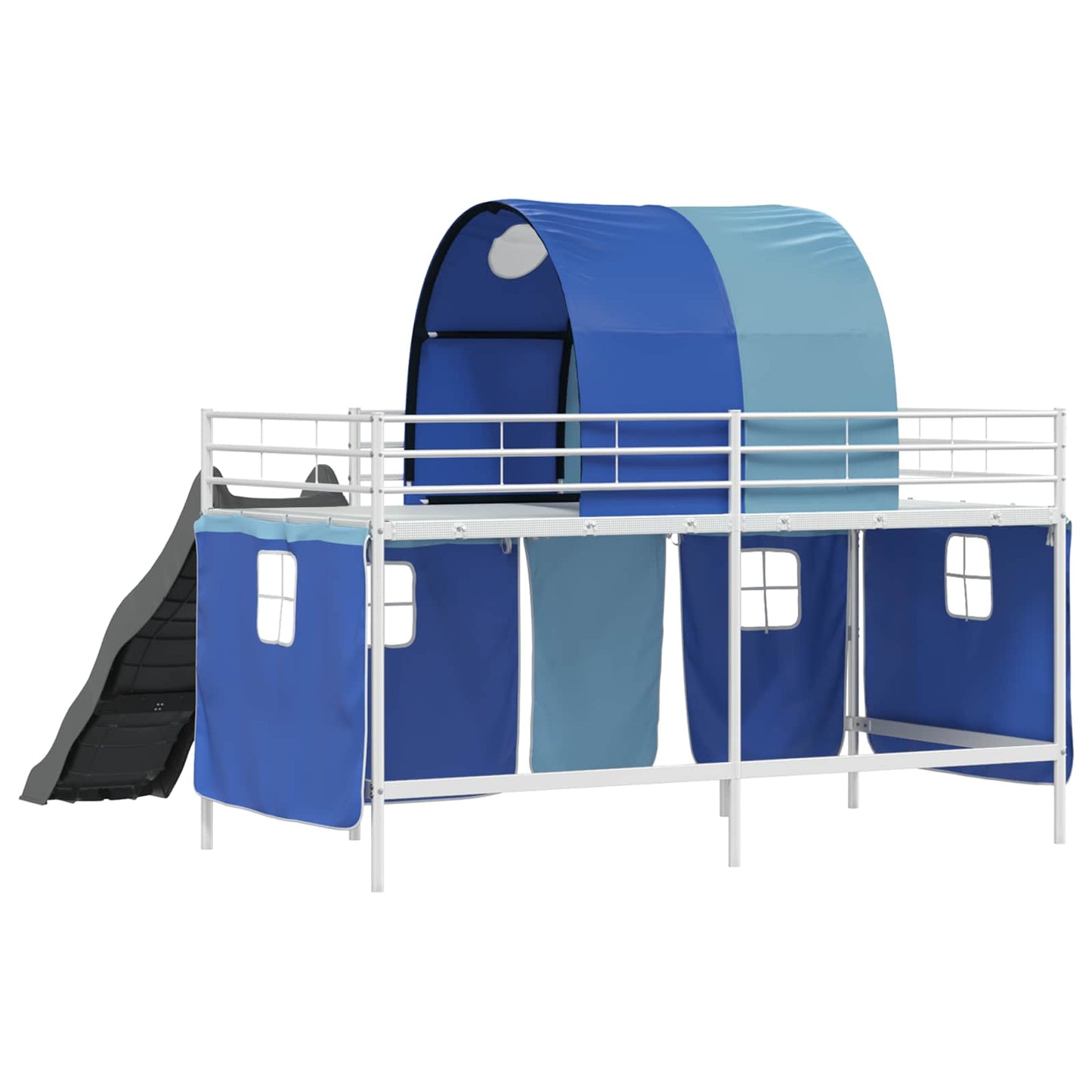 Struttura del letto loft per bambini Bianco e Blu 80 x 200 cm | homemem39