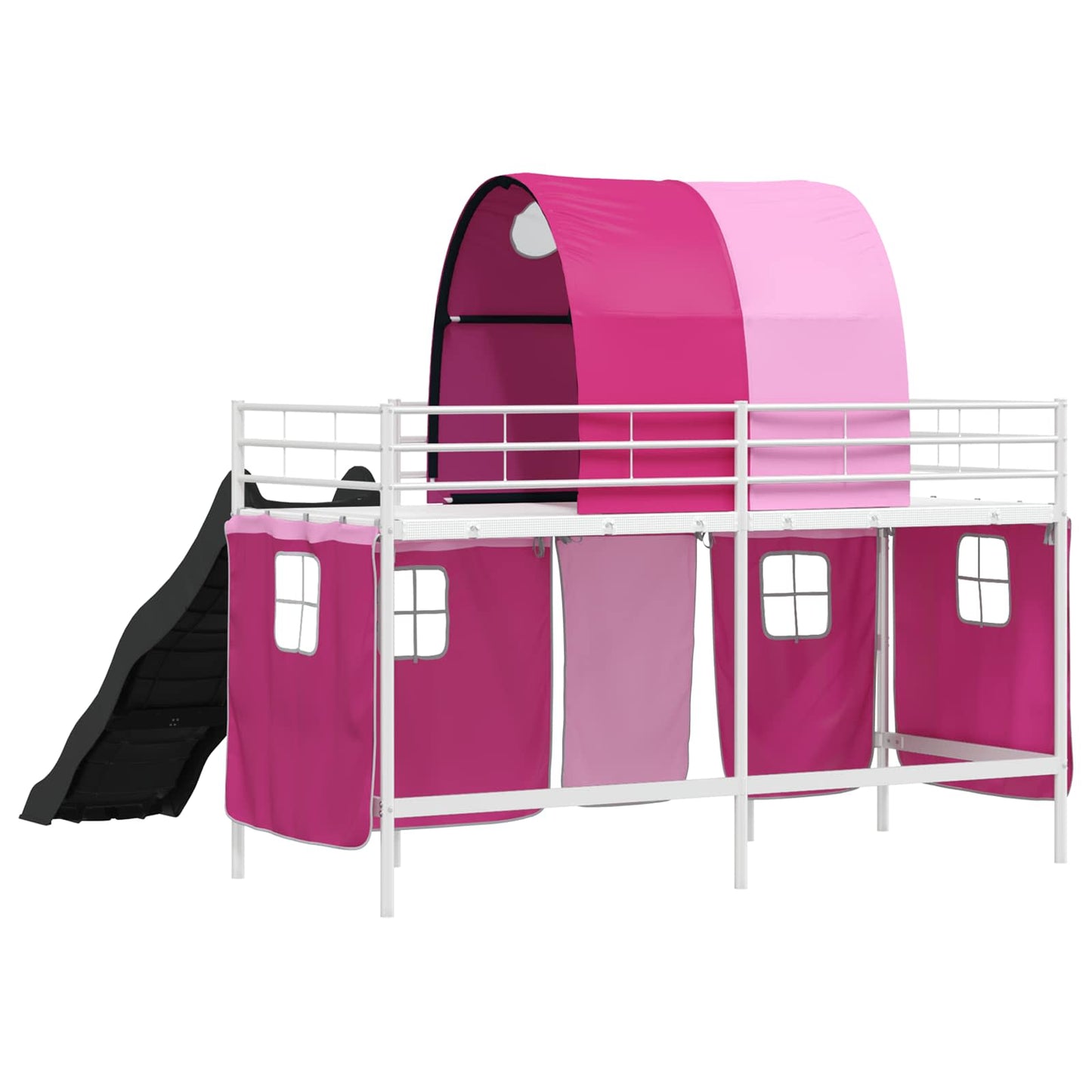 Struttura del letto loft per bambini Bianco e Rosa 75 x 190 cm | homemem39