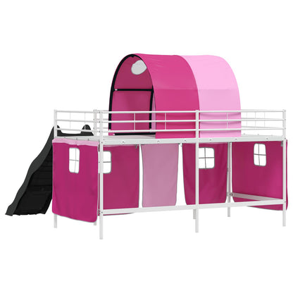 Struttura del letto loft per bambini Bianco e Rosa 90 x 200 cm | homemem39