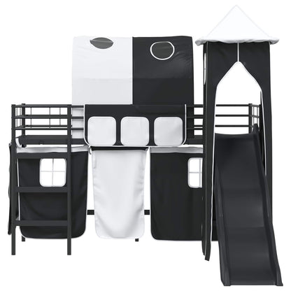 Struttura del letto loft per bambini Nero 75 x 190 cm Metallo | homemem39