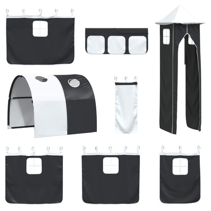 Struttura del letto loft per bambini Nero 75 x 190 cm Metallo | homemem39