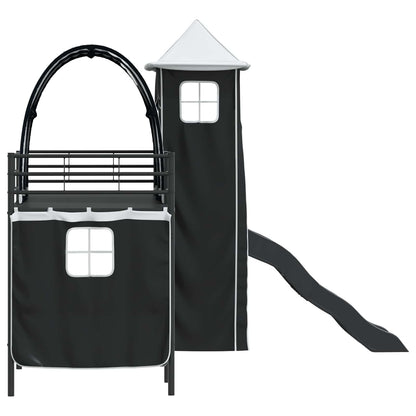 Struttura del letto loft per bambini Nero 75 x 190 cm Metallo | homemem39