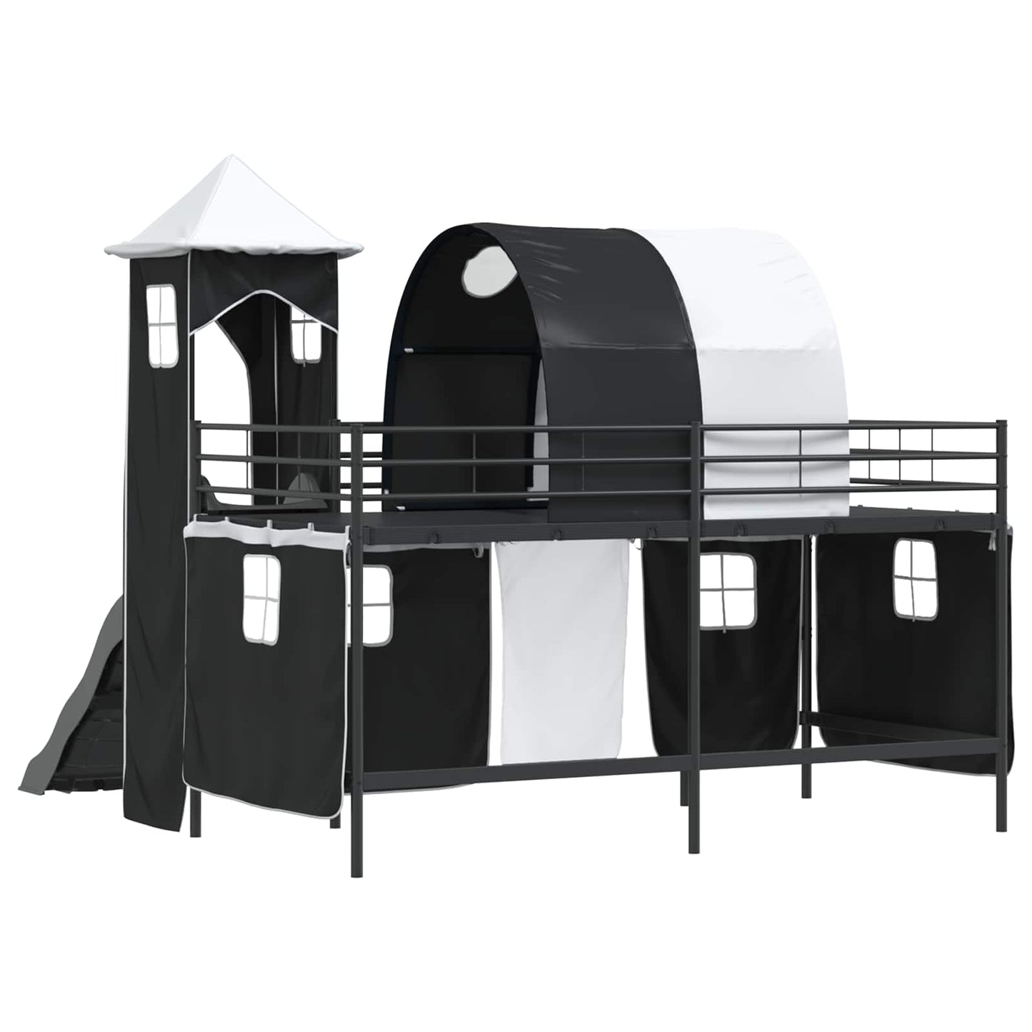 Struttura del letto loft per bambini Nero 80 x 200 cm Metallo | homemem39
