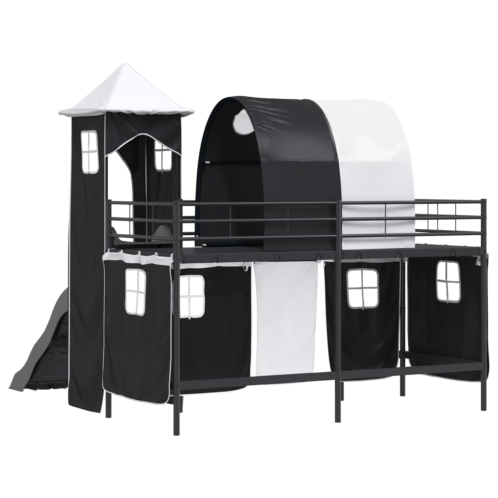 Struttura del letto loft per bambini Nero 90 x 190 cm Metallo | homemem39
