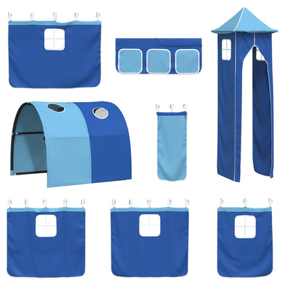 Struttura del letto loft per bambini Nero e Blu 75 x 190 cm | homemem39