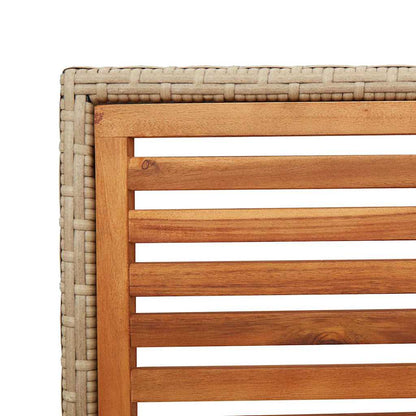 Sedie impilabili da giardino 4 pcs Marrone e Beige