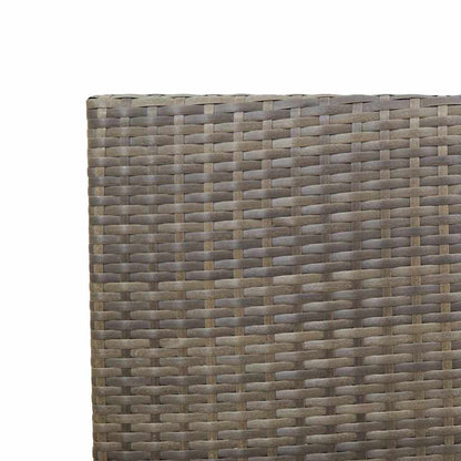 Sedie impilabili da giardino 4 pcs Grigio e Marrone