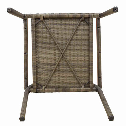 Sedie impilabili da giardino 4 pcs Grigio e Marrone