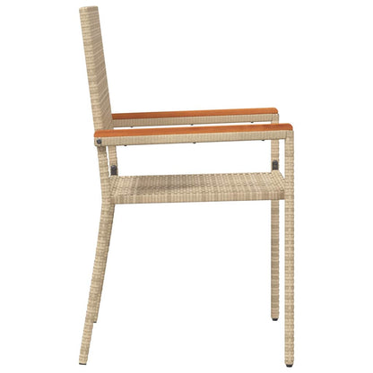 Sedie impilabili da giardino 4 pcs Crema e Marrone