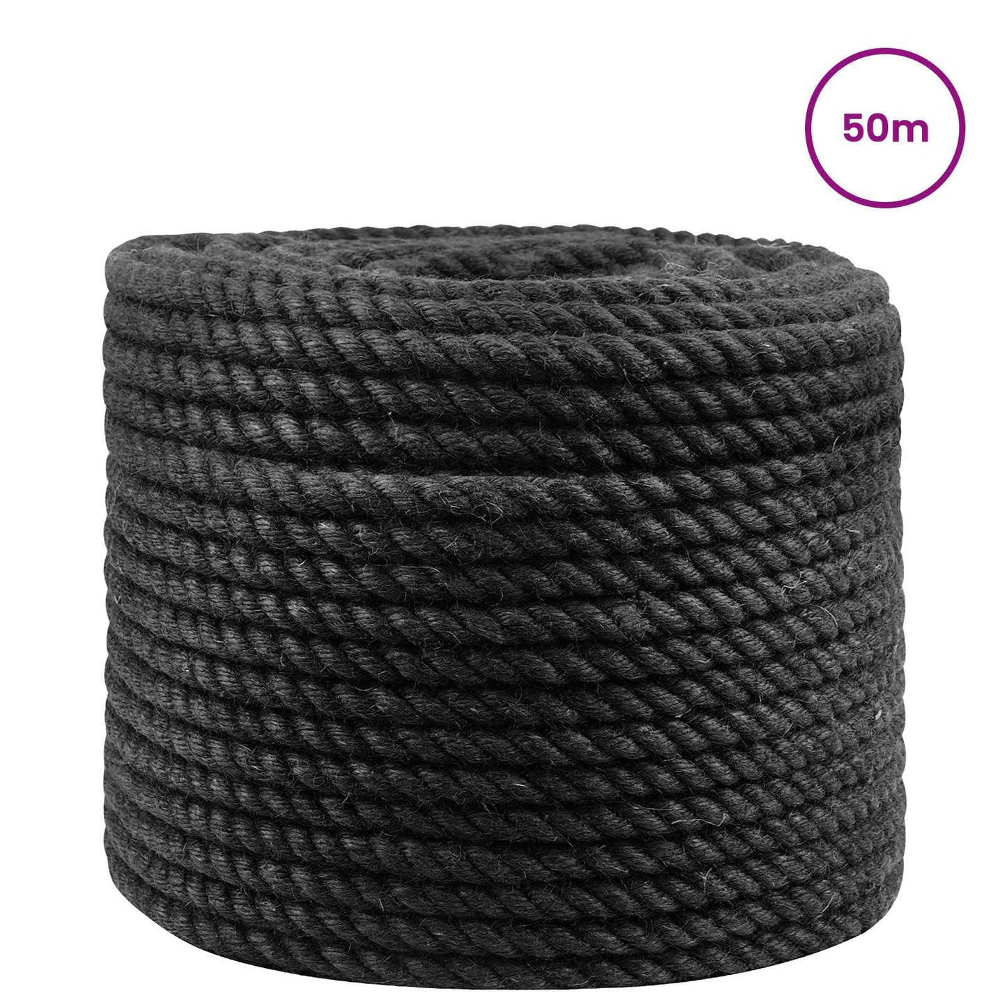 Corda di Juta 10 Nero 100% juta Tossa | homemem39
