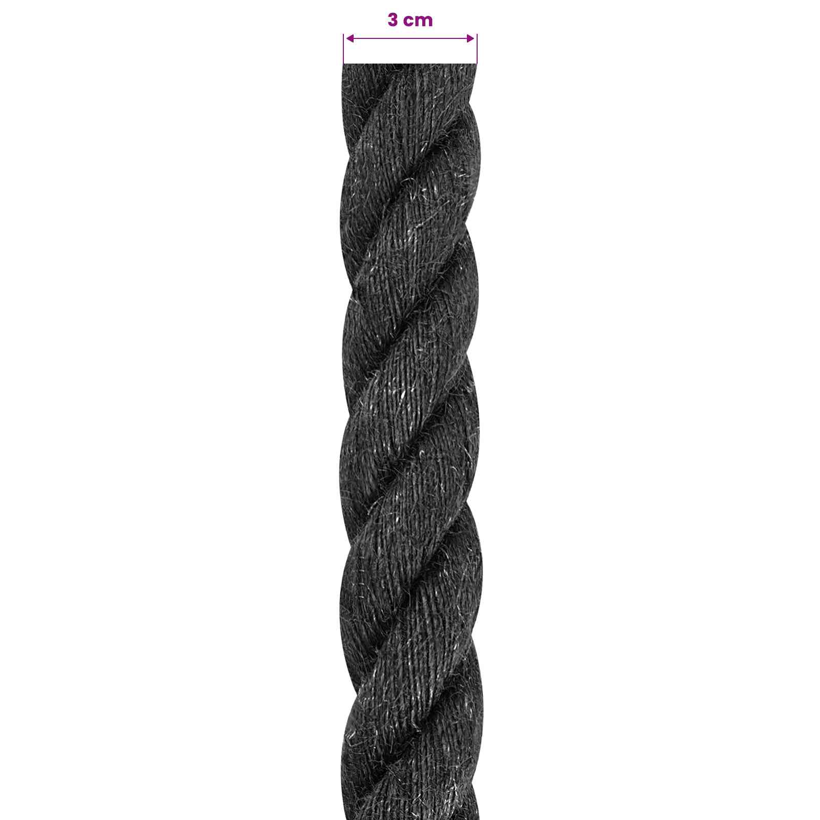 Corda di Juta 30 Nero 100% juta Tossa | homemem39