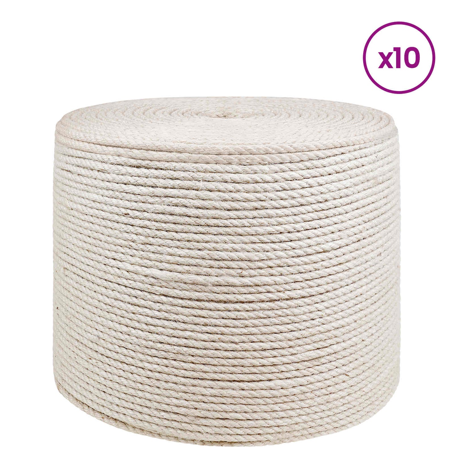 Spago in juta 10 pcs 2 Bianco 100% juta Tossa | homemem39