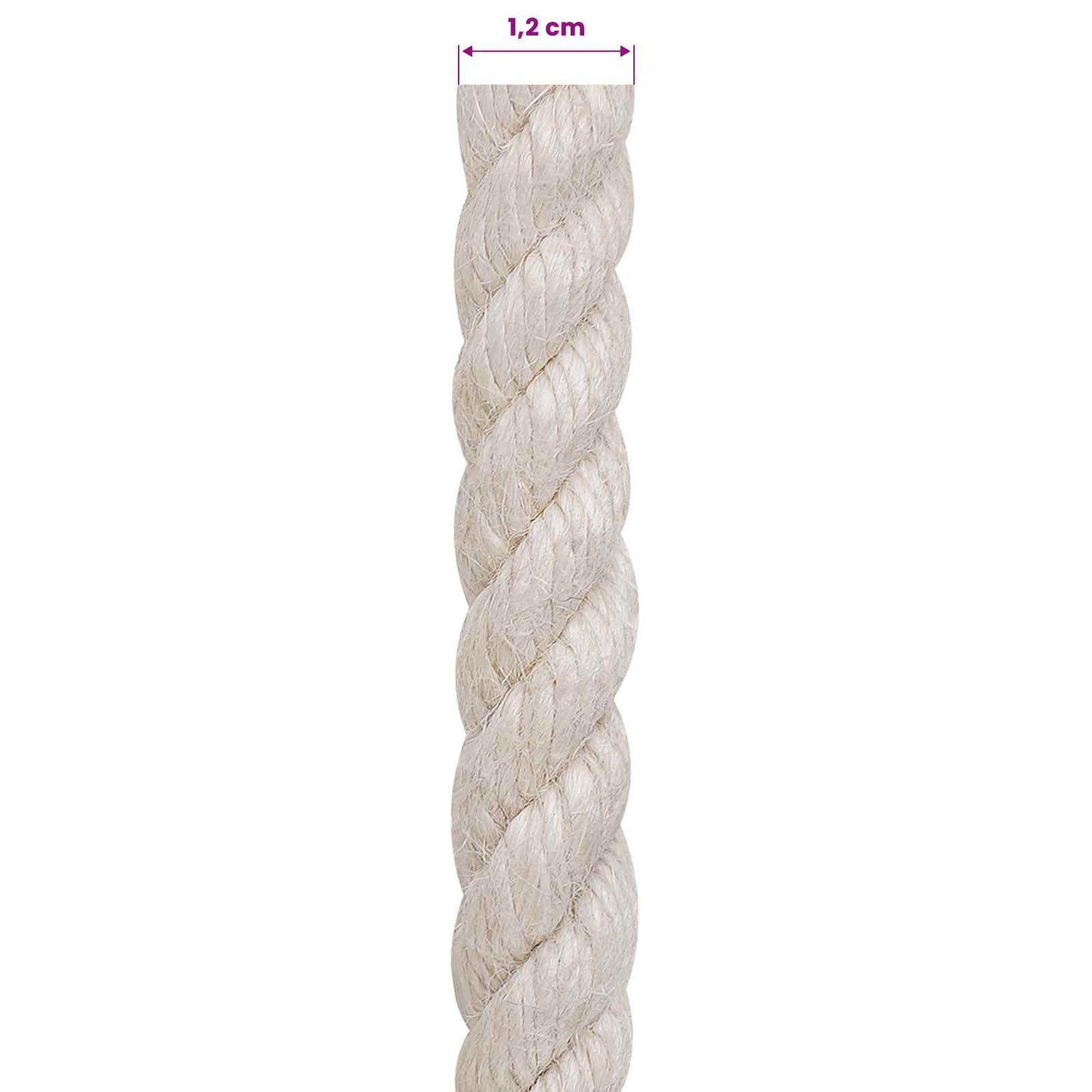 Corda di Juta 12 Bianco 100% juta Tossa | homemem39