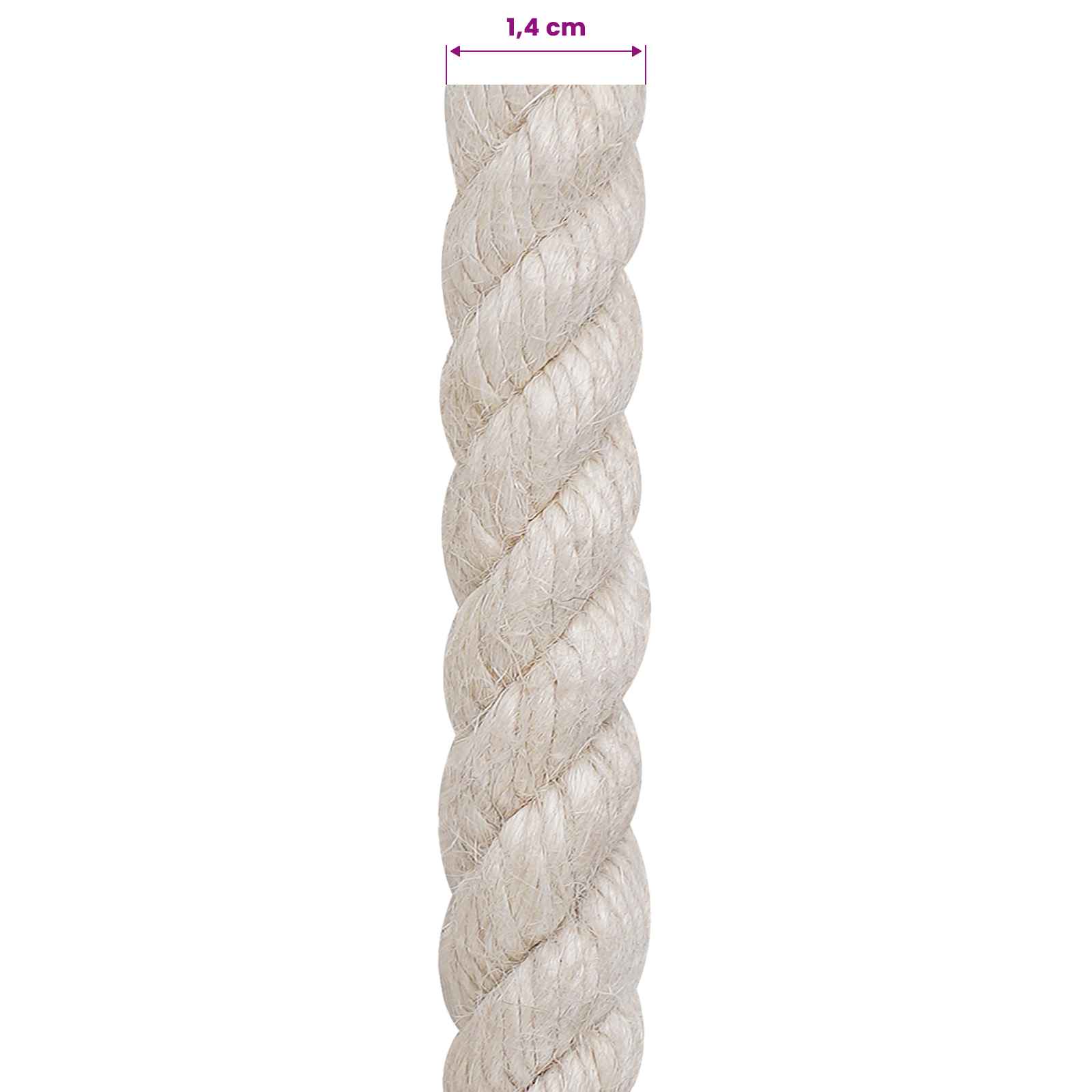 Corda di Juta 14 Bianco 100% juta Tossa | homemem39