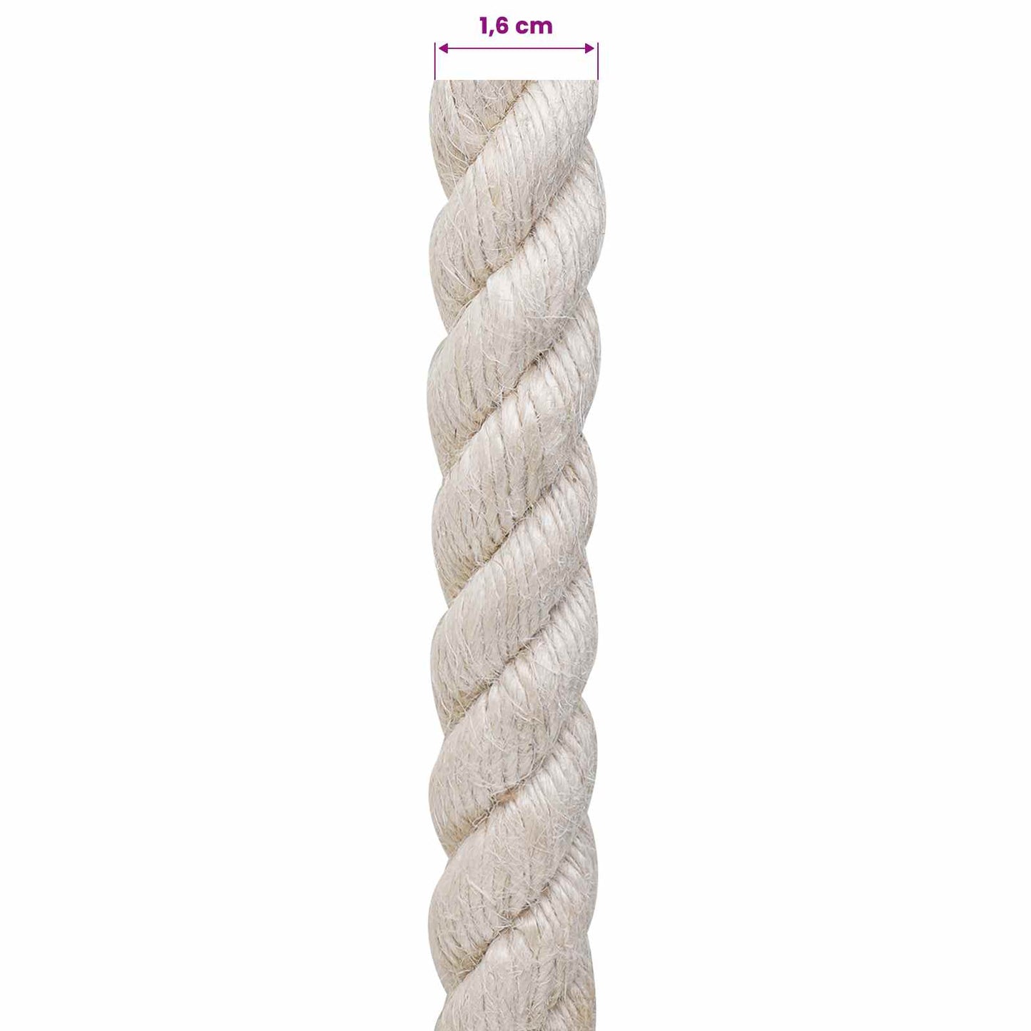 Corda di Juta 16 Bianco 100% juta Tossa | homemem39