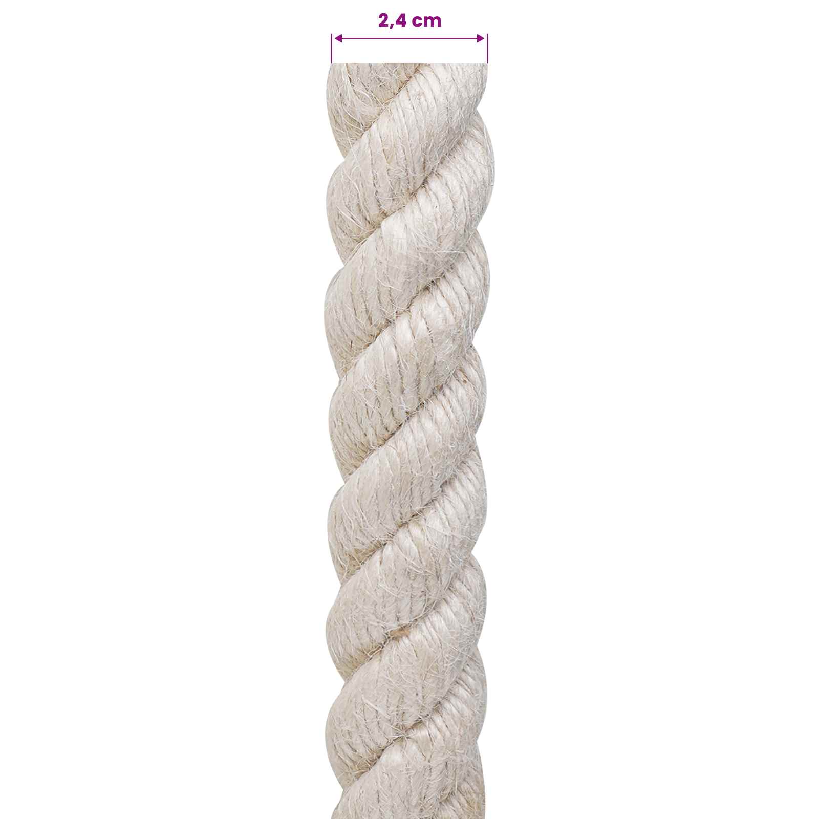 Corda di Juta 24 Bianco 100% juta Tossa | homemem39