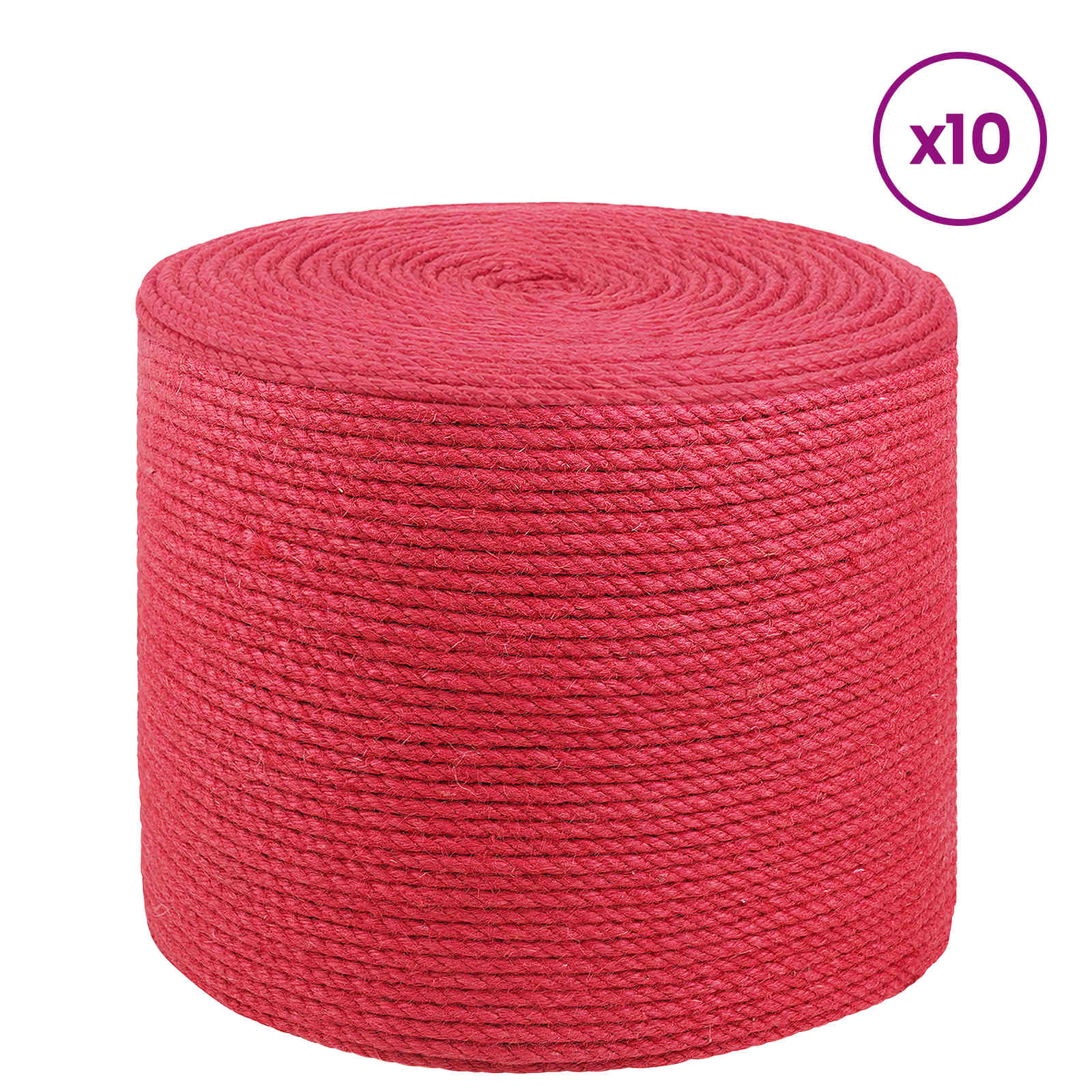 Corda di Juta 10 pcs Rosso 100% juta Tossa | homemem39