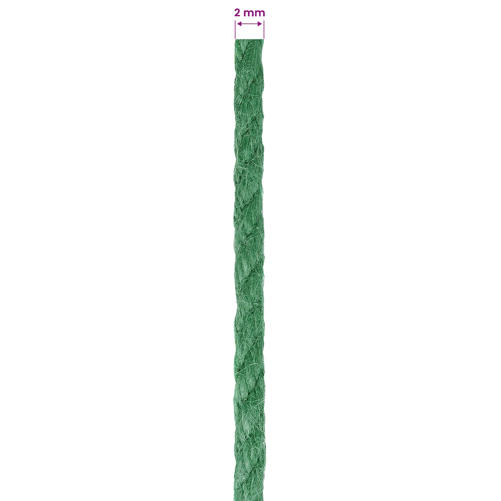 Corda di Juta 2 pcs Verde 100% juta Tossa | homemem39