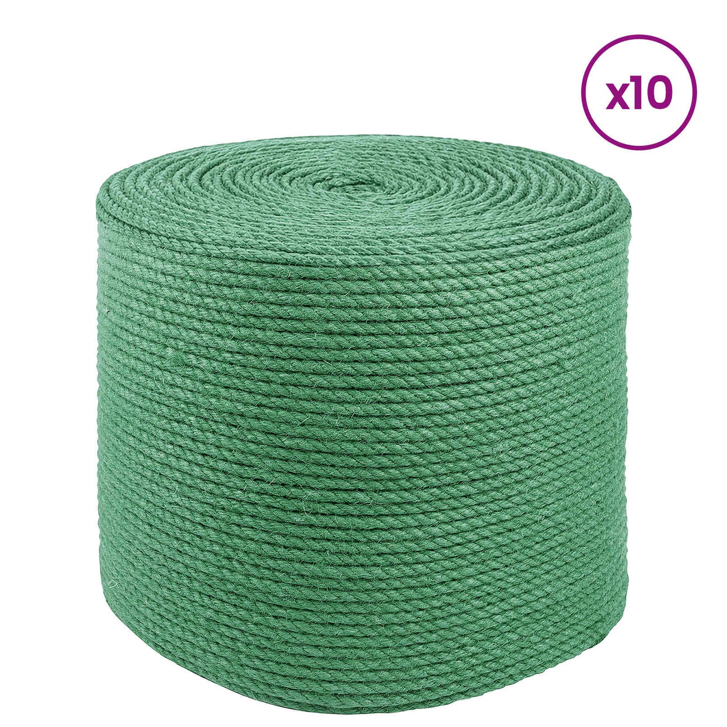 Corda di Juta 10 pcs Verde 100% juta Tossa | homemem39