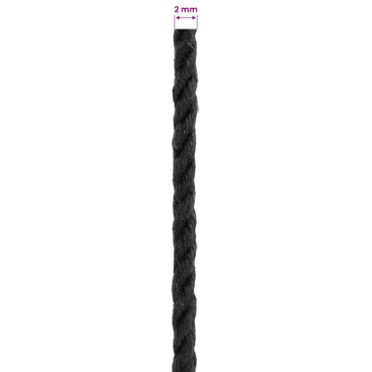 Corda 2 pcs Nero Cotone | homemem39