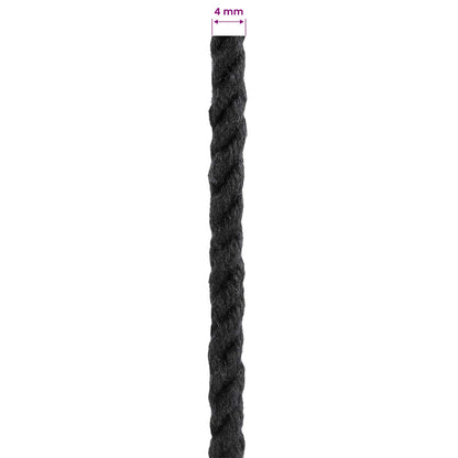 Corda Nero 0,4 x 0,4 x 5000 cm Cotone | homemem39