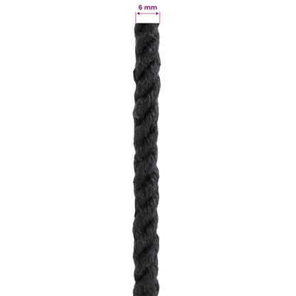 Corda Nero 0,6 x 0,6 x 10000 cm Cotone | homemem39