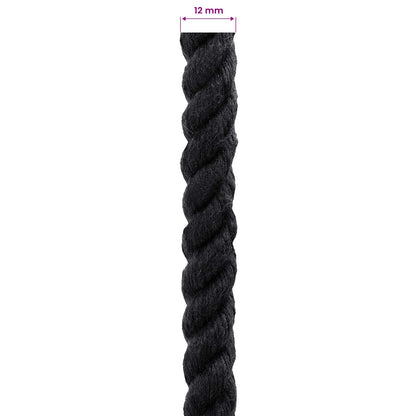 Corda Nero 1,2 x 1,2 x 25000 cm Cotone | homemem39