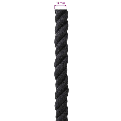 Corda Nero 1,6 x 1,6 x 2500 cm Cotone | homemem39