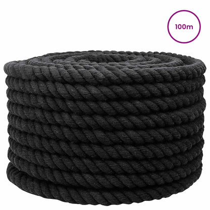 Corda Nero 1,6 x 1,6 x 10000 cm Cotone | homemem39