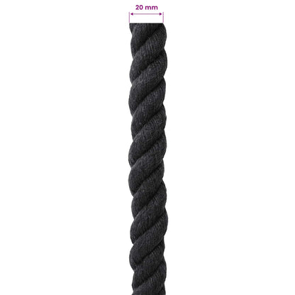 Corda Nero 2 x 2 x 2500 cm Cotone | homemem39