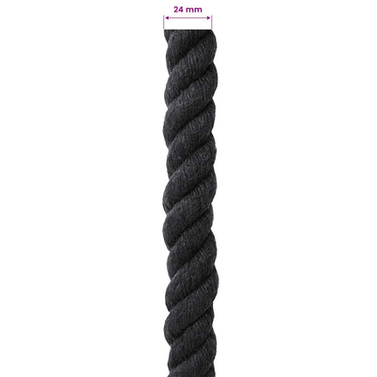 Corda Nero 2,4 x 2,4 x 5000 cm Cotone | homemem39