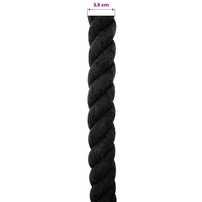 Corda Nero 3,6 x 3,6 x 1000 cm Cotone | homemem39
